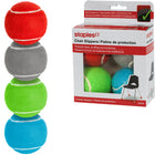 Staples - Patins de protection pour fauteuils, couleurs variées, paquet de 4-Paquet de 4 balles de tennis pressurisées, taille ordinaire, catégorie B