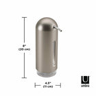 Umbra PENGUIN - Pompe à savon liquide 355ml, Nickel, Paquet de 3-7