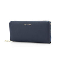 Champs - Portefeuille zippé RFID  - Marine-Faux cuir, marine