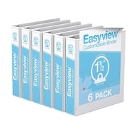 Davis Group Super offre Easyview, Reliure View à anneaux ronds 1.5 po, personnalisable, paquet de 6 - Jaune-3 Reliure À Anneaux