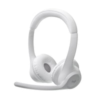 Logitech - Zone 300 casque Bluetooth sans fil avec microphone anti-parasite - Blanc-Casque avec micro anti-parasite: les deux micros dotés de la technologie Beamforming sur la tige rallongée avec des algorithmes anti-parasite éliminent le bruit de fond chez vous comme dans les espaces de travail partagés pour des conversations parfaitement claires