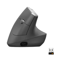 Logitech - Souris sans fil MX Vertical ergonomique - graphite-La position naturelle de la main offerte par la souris MX réduit les contraintes musculaires de 10 % par rapport à une souris standard sans engendrer de pertes de performances.