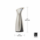Umbra Otto - Pompe à savon et gel hydroalcoolique 25ml, Nickel-Couleur du distributeur de savon/desinfectant : nickel