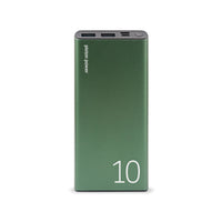 LOGiiX - Piston Power Banque d'alimentation portable de 10 000 mAh - Vert émeraude-Charge les smartphones jusqu'à 5 fois, charge les tablettes jusqu'à 2 fois