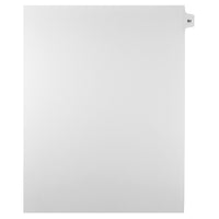 Markmaker - Intercalaires imprimes Legal, Blanc, 1/15th coupe, format lettre, sans trous, 25 tabs/PQT, 5 PQT/Boite, Numero 91-Intercalaires imprimes Legal