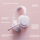 Logitech G735 Casque gamer sans fil avec Bluetooth - éclairage RVB LightSync personnalisable - Blanc-Personnalisez-le : ajoutez des coussinets d’oreille et des bras de micro de divers coloris, dont Pink Dawn et Green Flash, à votre configuration de jeu, accessoires gamer vendus séparément