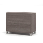 Pro-Linea – Unité de stockage à 2 portes, gris écorce-Construction de calibre commercial durable de 1 po avec surfaces de travail au fini en mélamine résistant aux égratignures, aux taches et à l’usure.