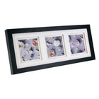 Kiera Grace – Cadre KG Morgan avec passe-partout double, 3 ouvertures, 6,6 x 6,6 po chac., noir-Cadre noir pour photos, 3 ouvertures