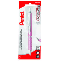 Pentel - Stylos rétractables EnerGel Alloy à encre gel liquide - 0,7 mm - rose-Barillet élancé en alliage d'aluminium