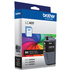 Brother LC401BKS Cartouche d’encre noire à rendement standard d’origine-Compatible avec MFC-J1010DW, MFC-J1012DW and MFC-J1170DW