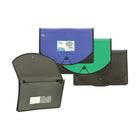 Hilroy – Porte-documents expansible, format légal, fermeture élastique, couleurs variées-Couleurs assorties disponibles : bleu, vert, noir