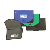 Hilroy – Porte-documents expansible, format légal, fermeture élastique, couleurs variées-Couleurs assorties disponibles : bleu, vert, noir