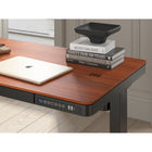 Koble - Bureau intelligent JUNO pour maison intelligente, noyer / noir-Moteur simple (2 étages) pour ajustement en montée et descente