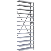 Metalware – Étagère enclenchable RK414, 13 tablettes, 36 x 18 x 100 (po), gris pâle-Système de tablettes ajustables offrant un espace de rangement solide, mais économique qui convient à vos besoins
