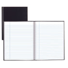 Livre de notes de Blueline - 9-1/4 x 7-1/4po - Noir - 144 Pages-Ligné bleu avec marge