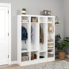 Prepac - Meuble de rangement étroit pour vestibule - blanc - ensemble de 4-À utiliser en ensemble de quatre ou comme meubles individuels dans plusieurs zones de votre foyer