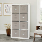 Sauder Stow-away 8 Cube Organisateur - 57.87" H - Finition White (429359)-57.87"H x 30.91"W x 15.39"D