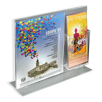 Azar Displays – Porte-affiche vertical recto/verso en acrylique sur pied, 11 x 14 po, 2/paquet (252053)-Pour menus de restaurants ou tout matériel promotionnel de bureaux, comptoirs d’hôtel et plus