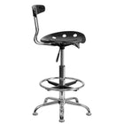 Flash Furniture – Tabouret de dessinateur éclatant de 30,5 po avec siège tracteur, noir (LF215BLACK)-Siège de tracteur moulé pour confort