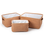 Panier de rangement Boho, orange/neutre, 3/paquet-1