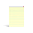 TRU RED - Blocs-notes à réglure large, 8,5 x 11,75 po, jaune canari, 50 feuilles/bloc, paquet de 12-La conception à reliure supérieure vous permet de feuilleter rapidement les pages pour trouver de l’information