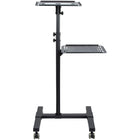 StarTech.com - Table Vidéoprojecteur et PC Portable - Chariot Présentation Mobile-PLATEAU SUPÉRIEUR RÉGLABLE EN HAUTEUR : plateau supérieur ventilé avec une surface de 35 cm x 30 cm ; inclinaison manuelle de +/-12&deg ; la hauteur est réglable de 95 cm à 145 cm à partir du sol à l'aide de boutons réglables manuellement