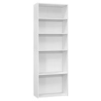 Monarch Specialties - 7470 72 po H Etagere - Blanc Avec 5 Tablettes-Quincaillerie anti-basculement inclus pour plus de stabilité