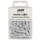 JAM Paper – Ensemble de fournitures de bureau, trombones et pince-notes, blanc (218334wh)-Blanc