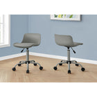 Monarch Specialties - 7465 Chaise De Bureau Multi-Position- Gris -Le dossier incurvé de conception ergonomique est extra large pour fournir un soutien au bas du dos et le siège est rembourré pour plus de confort
