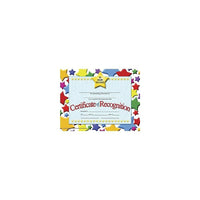 Certificat de reconnaissance Hayes Blue Border, 8 1/2" x 11", paquet de 90-Célébrez les réalisations des élèves avec un certificat spécial
