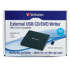Verbatim - Graveur de CD et de DVD externe USB-Comprend un adaptateur USB Type-C