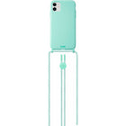 LAUT PASTELS Necklace pour iPhone 12 mini - Menthe verte-Longueur maximale de la corde 160 cm, boîtier en polyéthane thermoplastique souple (TPU), verrouillage réglable en métal et corde solide en nylon-polyester
