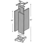 Azar Displays – Présentoir rotatif à panneaux perforés 4 côtés, base rotative de 13,5 x 44 po, jaune translucide (700444-YEL)-Dimensions totales de 23 de large x 46 de haut (po)