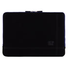 Housse de Protection Ordinateur, suède, Vangoddy Pochette PC Portable Ultrabook Sacoche Laptop Compatible 15,6 po, Noir et Bleu-Le compartiment arrière zippé est idéal pour contenir des accessoires