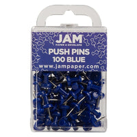 Punaises colorées JAM Paper, bleu, 200-1