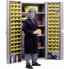 KLETON – Armoires à combinaison à portes creuses, 84 bacs, jaune-Robuste et entièrement soudée de calibre 16, armoire à combinaison bac/tablette