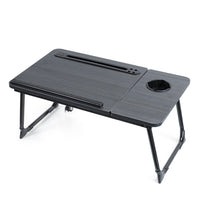 ShoppingAll - Bureau pliable portable pour canapé et lit - Noir-Conception Sécurisée: Équipé de coins à bords arrondis pour minimiser les accidents et garantir une expérience utilisateur plus sûre.