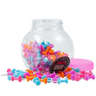 JAM Paper – Punaises, bocal de punaises assorties, 150/paquet (22433543B)-Les punaises ont une pointe en acier pointue et une tête décorative en plastique coloré