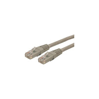 StarTech  Câble de raccordement moulé C6PATCH2GR, catégorie 6, 2 pi, gris-Doté d’un connecteur mâle RJ-45 aux deux extrémités pour faciliter la connectivité