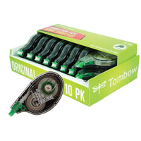 Ruban correcteur original Tombow MONO - Paquet de 10-. Une application latérale permet un placement précis du ruban, pour une couverture rapide, propre et complète.