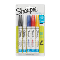 Marqueurs pour peinture d'affiches à base d'eau de Sharpie – Couleurs variées – 5/paquet-L’encre à séchage rapide, à base d’eau, ne traversera pas le papier et elle est sans acide pour des utilisations archivales.