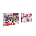 Hape -  Ensemble Rail Ville Occupé-Cet ensemble ferroviaire à double boucle sur le thème de la ville comprend un train de voyageurs et un train de marchandises, une gare, des portes automatiques, un pont et bien plus encore !