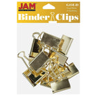 JAM Paper – Grands pince-notes, 41 mm, doré, 12/paquet (340BCgo)-Pince relieuse de 41 mm