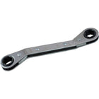 Gray Tools – Clé polygonale coudée à cliquet 25 degrés, 9 x 10 mm 6 pans, fini miroir chromé-Taille : 9 x 10 mm