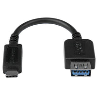 StarTech ® Adaptateur USB 3,1 de 6 po GEN 1 (5 Gb/s), USB-C vers USB-A, M/F-Connexions simples à travers un connecteur réversible USB Type-C, qui se branche sur votre appareil avec l’un ou l’autre des côtés vers le haut