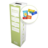 TerraCycle® ® Boîte Zéro Déchet pour emballages de bonbons ou de collations, 10 po x 10 po x 18 po, petite-Utilisez cette boîte pour tout emballage de bonbons ou de collations