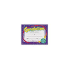 Certificat d'achèvement Trend Enterprises 8 1/2" x 11", paquet de 180-Honorez les étudiants, les bénévoles et le personnel. Papier de qualité pour une impression durable; prêt à encadrer.
