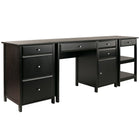 Winsome – Ensemble Delta pour bureau à domicile, 3 pièces, bois noir (22387)-Ensemble pour bureau à domicile
