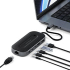 Satechi - Adaptateur multiport USB-4 avec Ethernet 2,5 G - Gris sidéral-Sortie HDMI 8K ultra haute résolution à 60 Hz pour un affichage époustouflant, que vous travailliez, diffusiez ou jouiez