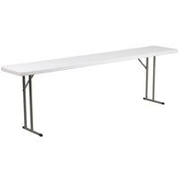 Flash Furniture – Table pliante de 18 x 96 po, plastique blanc (DADYCZ2442GW)-Table commerciale prête à l'emploi